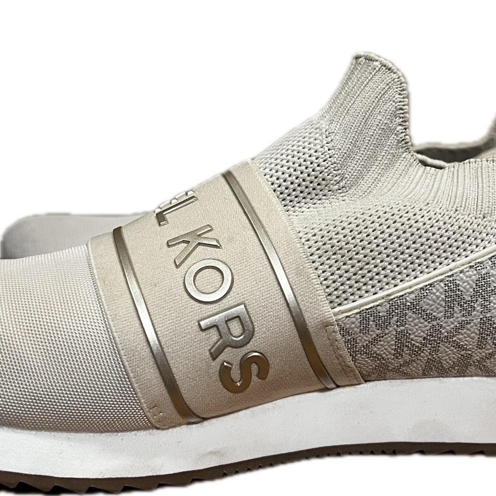 Michael Kors Cream Slip-On Sneakers - Picture 3 of 8
